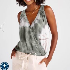 SPLENDID Lucia Tie Dye Surplice Tank